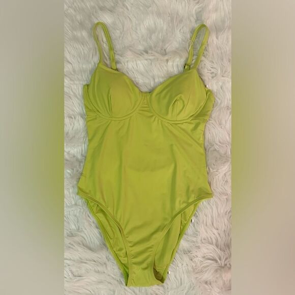 NWT Andie ‘Bermuda’ One Piece Swimsuit in Neon Yellow Size M - Picture 3 of 10